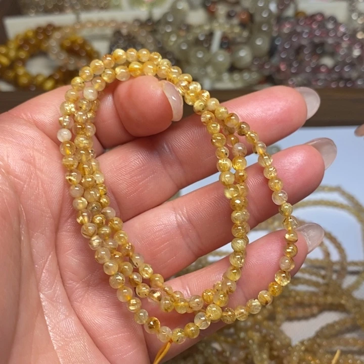 水晶手链未镶嵌天然钛晶手链