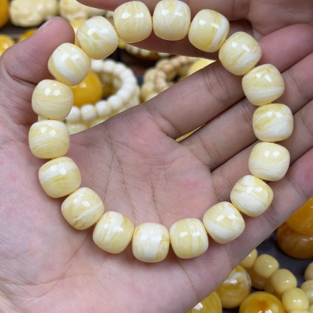 琥珀未镶嵌手串同料老邢手串13mm