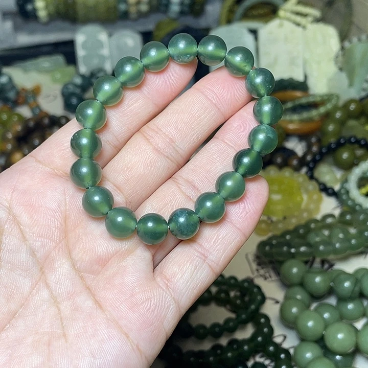 蛇纹石玉未镶嵌手链
