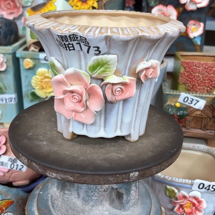 紫砂花盆粗陶材质多肉花盆173