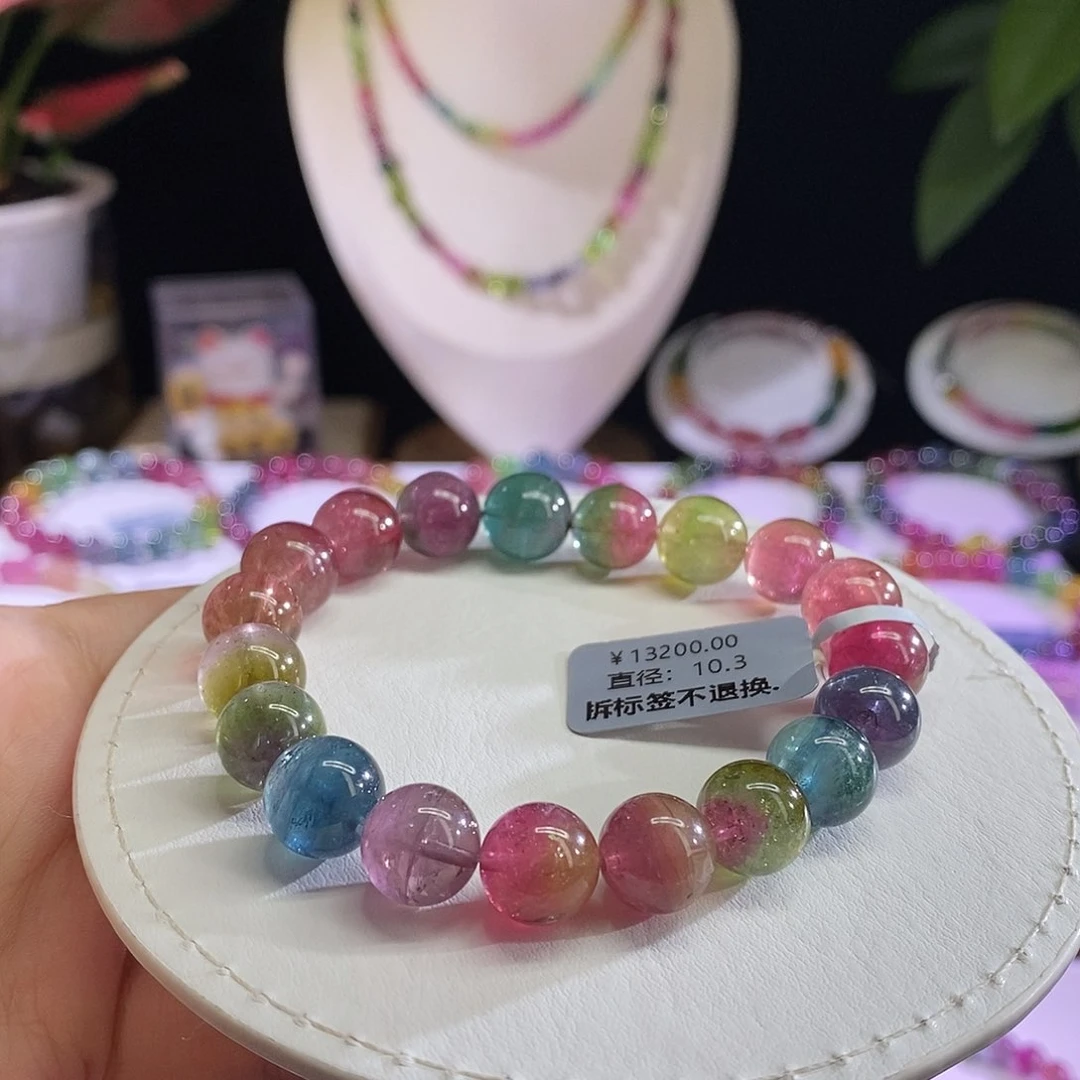 未镶嵌手链碧玺西瓜