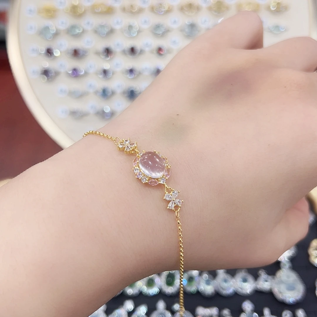 堡***堡戒指银S925镶嵌烟晶