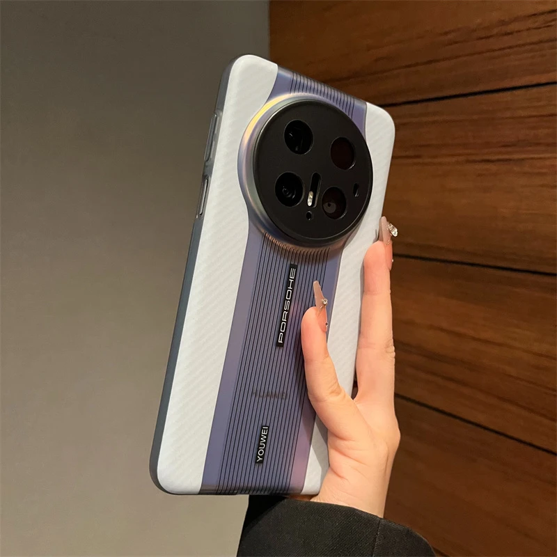 适用华为mate70pro+手机壳镭射磨砂碳纤维纹mate60/50/40pro男女