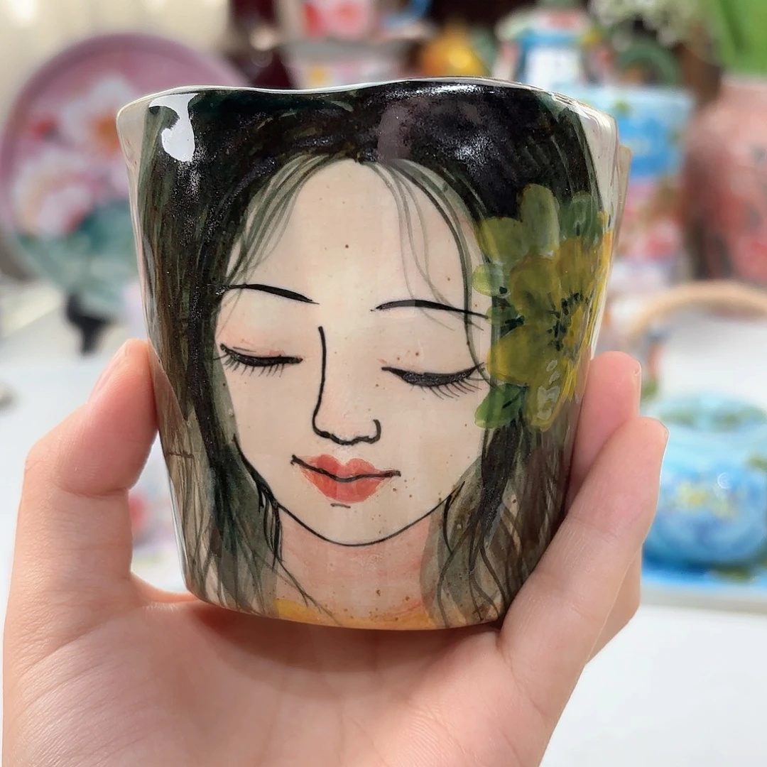 景德镇手绘高温釉下彩陶瓷茶具