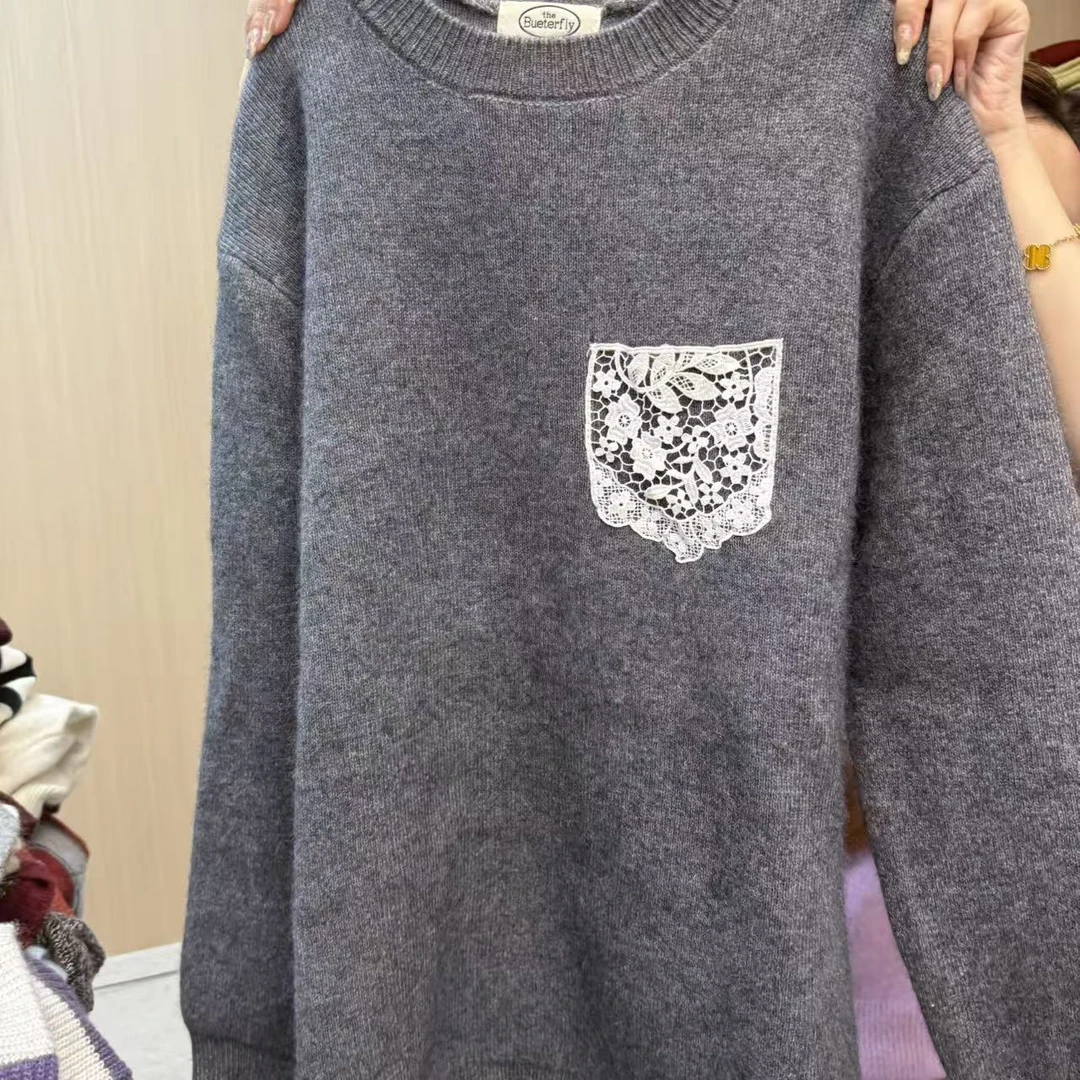 常规秋季常规款时尚风潮牌女装打底针织衫休闲上衣