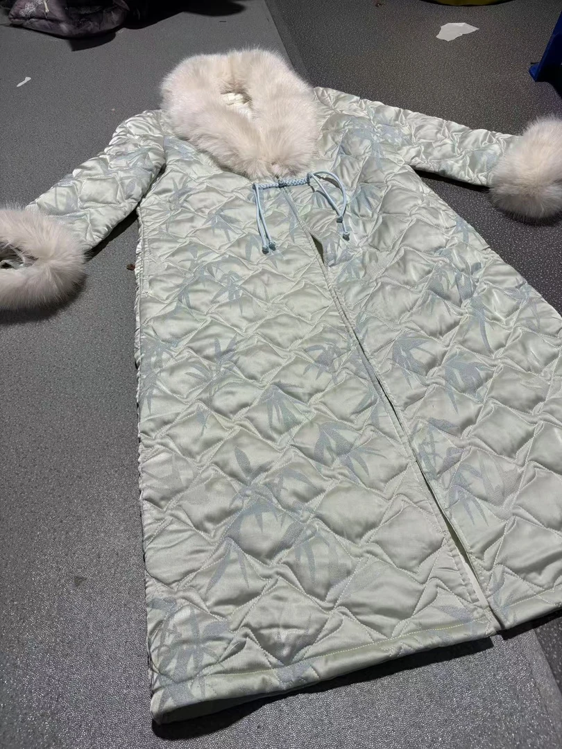 051 大毛 可拆卸 外披 旗袍