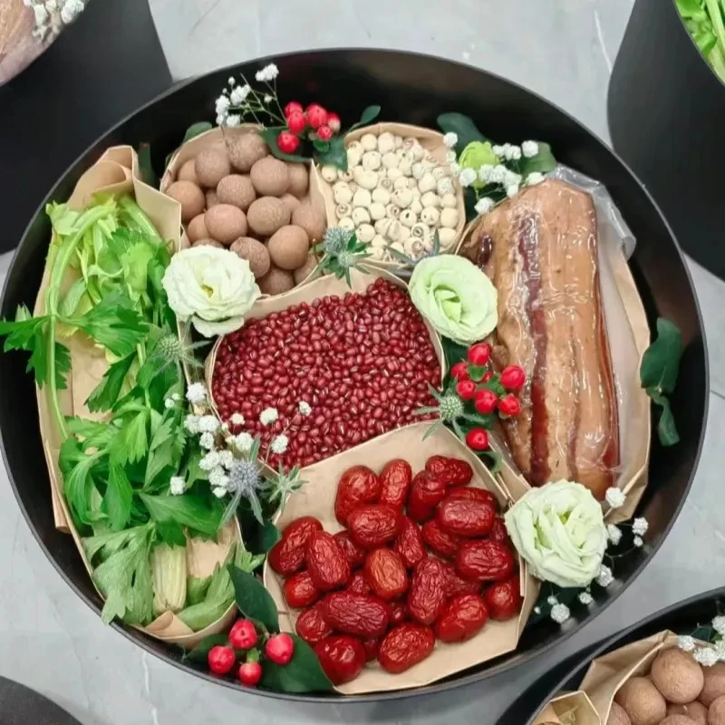 束修六礼礼盒送老师谢师恩束脩六礼鲜花水果盒DIY材料包谢师花盒