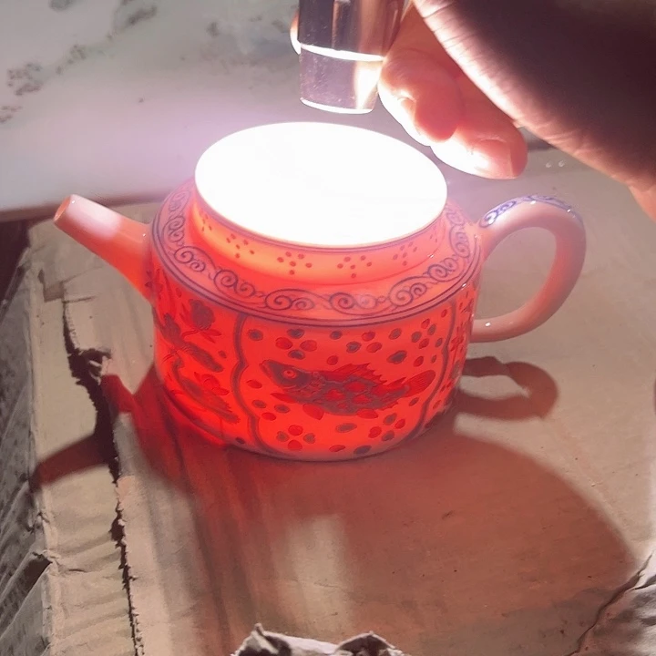 陶景德镇陶瓷红稀土壶