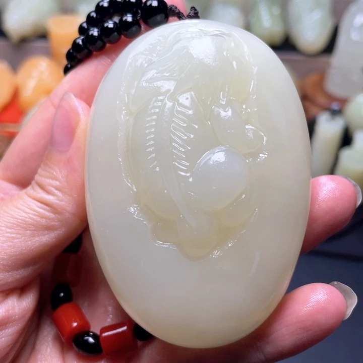石材方解石手把件