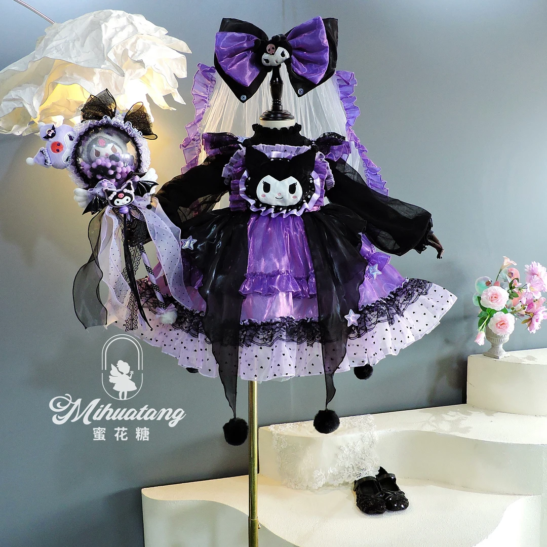 女童库洛米公主裙2025新款气质洋气公主蓬蓬裙洛丽塔礼服秋季裙子