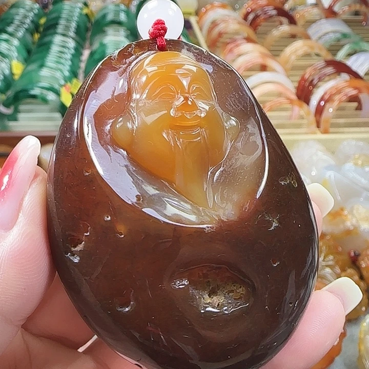 玛瑙/玉髓合金手把件