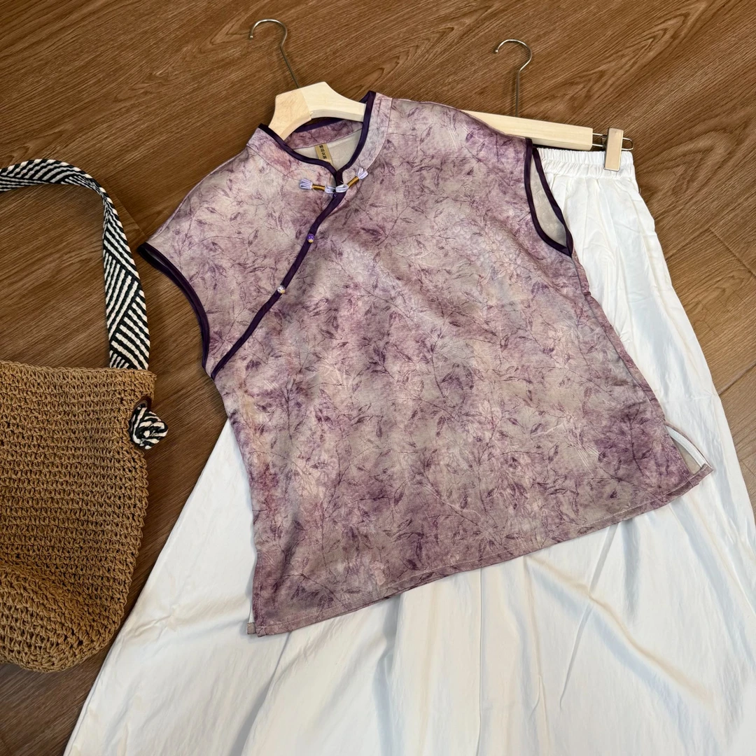 [晨雾]Z163夏季新款复古宽松时尚休闲薄款中国风上衣