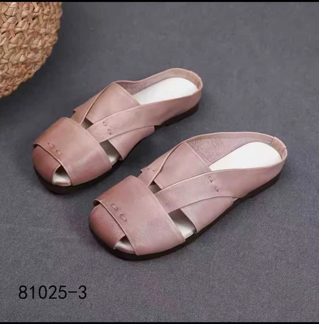 女士夏季拖鞋全牛皮81025