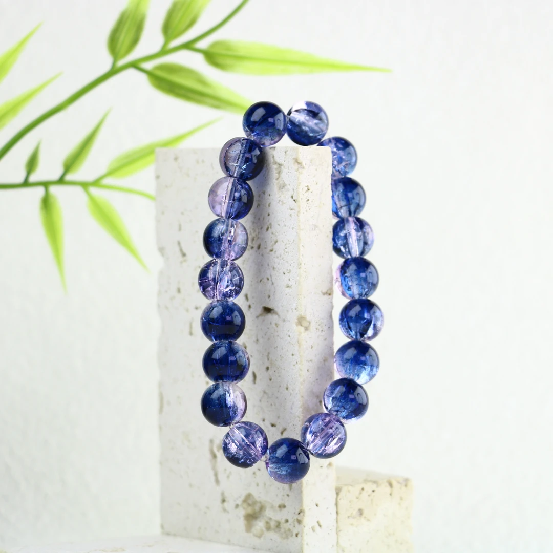 【嘉琪珠宝】水晶双色渐变精美百搭10mm手串 多样性发其一