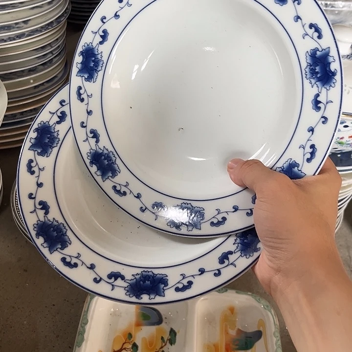 碗8寸深盘两个陶瓷陶瓷