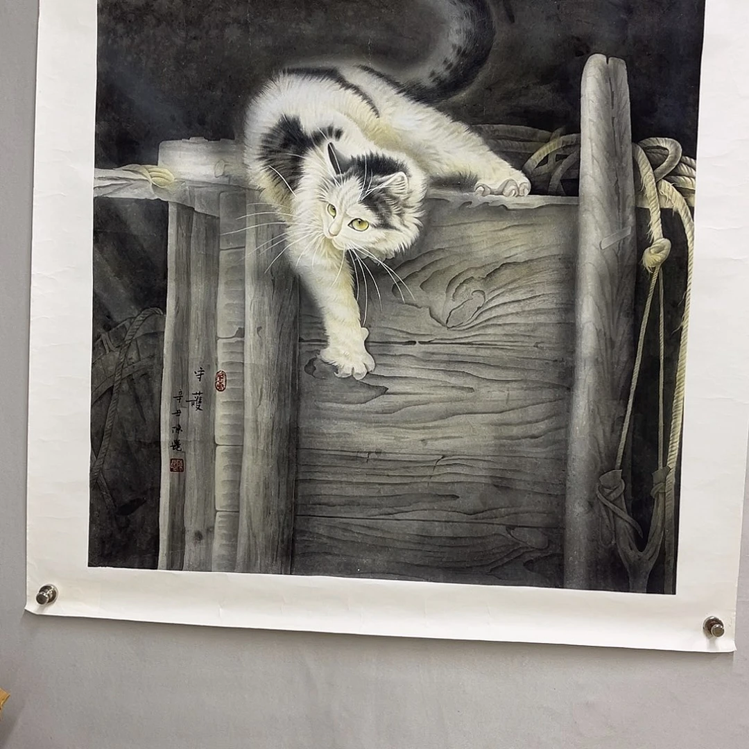 用***2国画陈艳64/64工笔猫