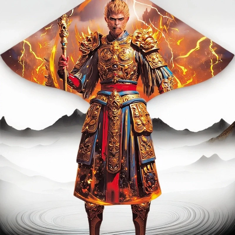 潍坊2025年新款风筝儿童成人卡通黑神话悟空大号风筝初学者风筝