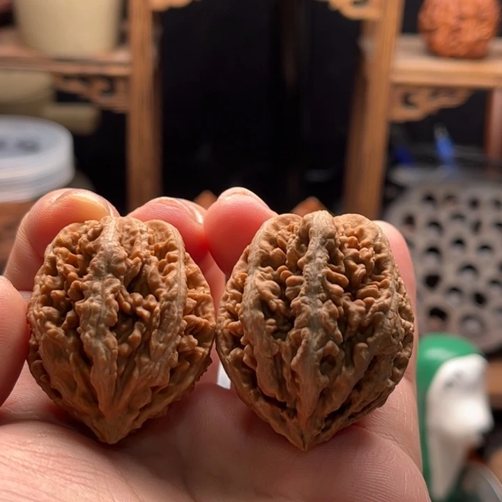 盘***透文玩核桃把件楸大胖3