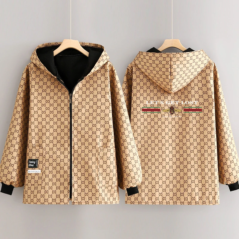 秋冬加绒加厚长袖围裙罩衣女外穿防风保暖外套干活防污耐脏工作服