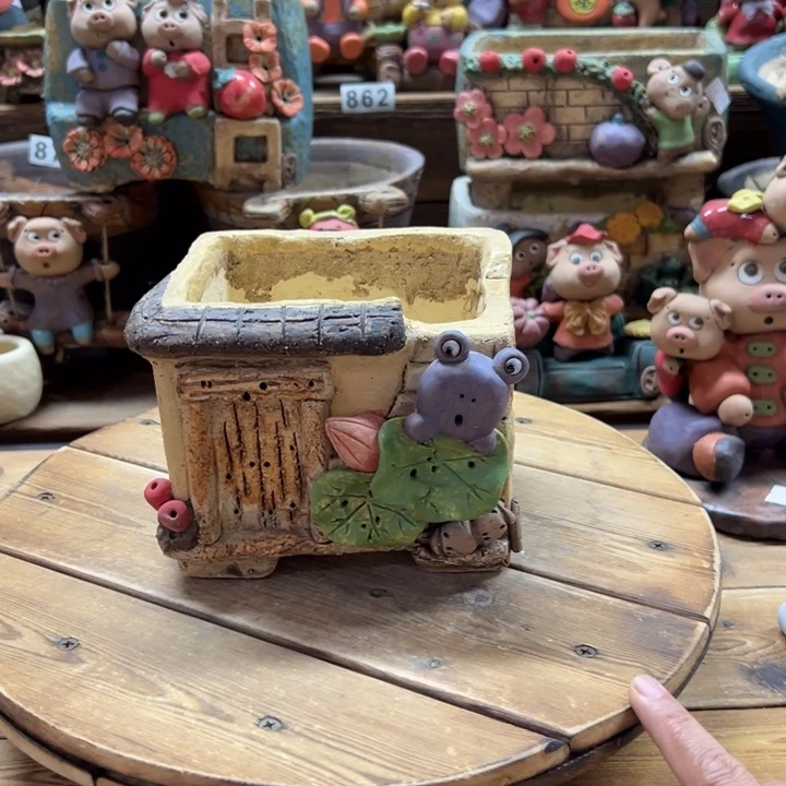 嘻哈多肉花盆百搭