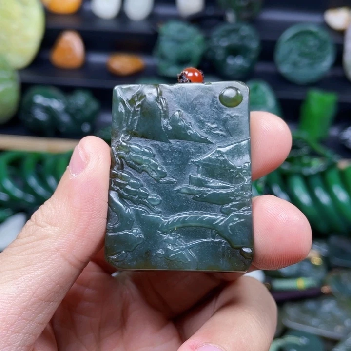 和田玉未镶嵌挂件