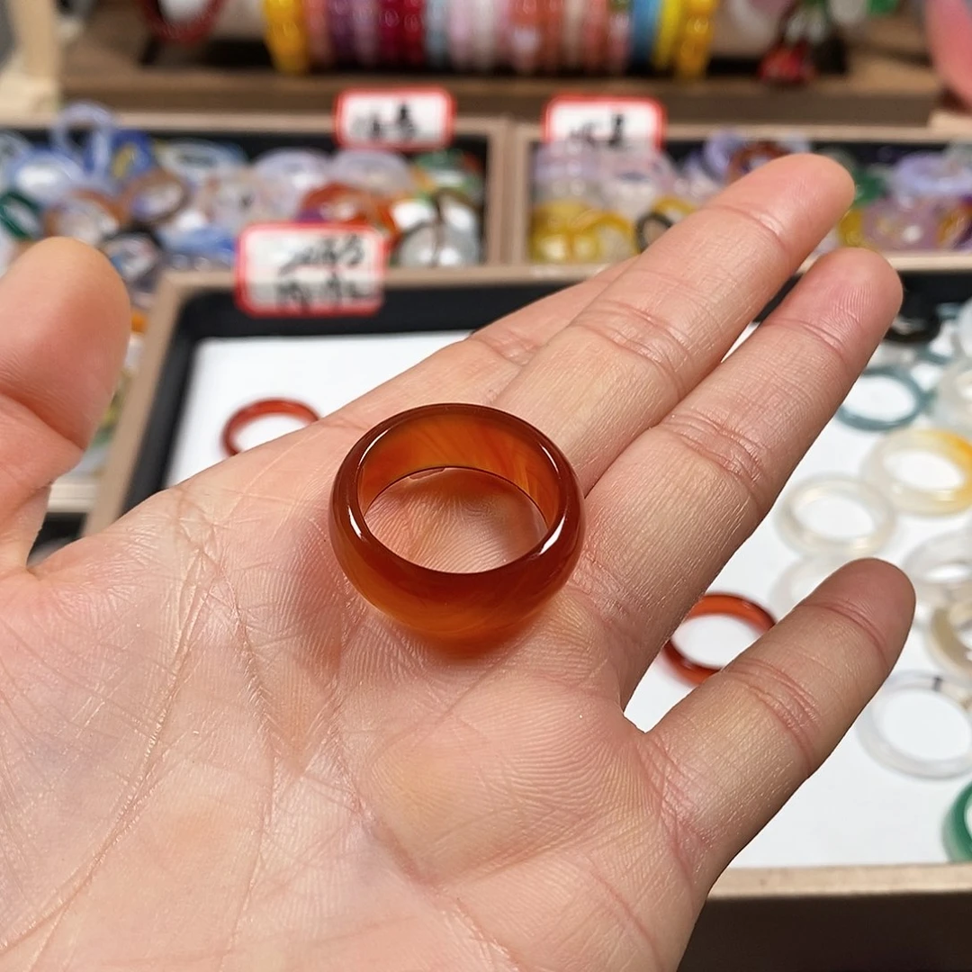 玛瑙/玉髓戒指未镶嵌幸****?