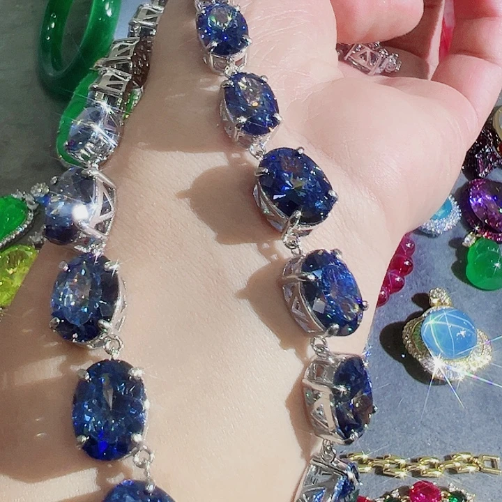 非金属红色蓝色满钻镶嵌