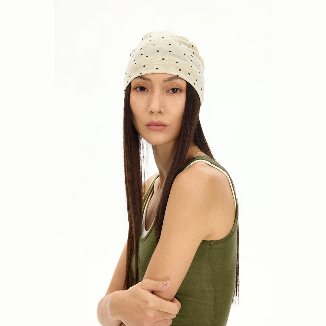 INTERRIS蕾丝花边波点图案三角巾针织围脖波点头巾围巾男女