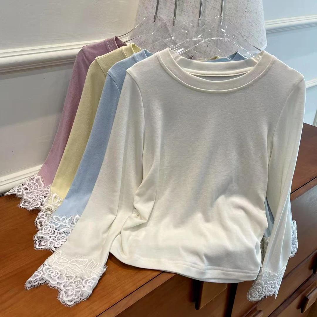 【喜儿定制】春季新款外穿时尚花边衬衣打底女童儿童中国风中式女士