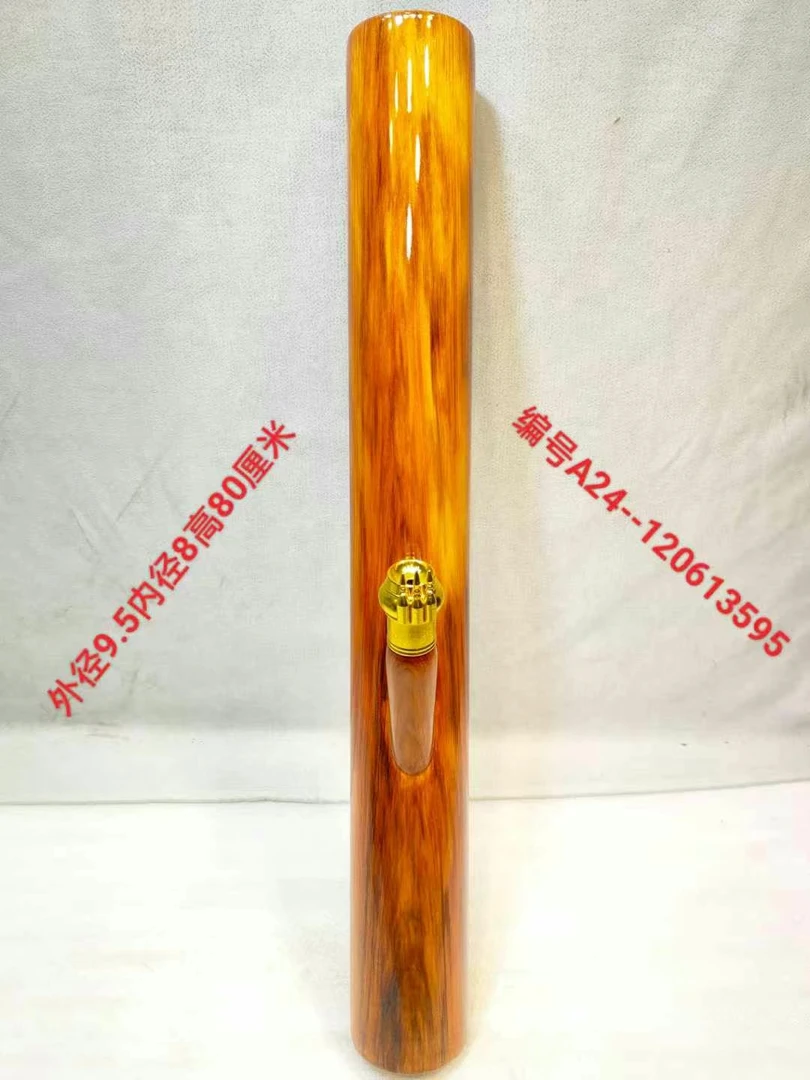 13595号缅甸红豆杉水咽筒整体无拼接风干老料不易开裂变形
