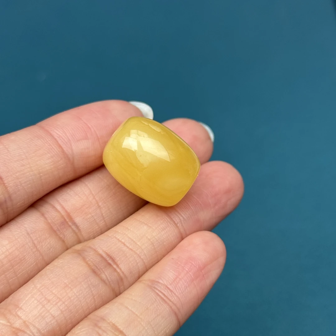 R3603天然原矿蜜蜡 妖花桶珠16x20mm 3.2克抖音基地质检发货