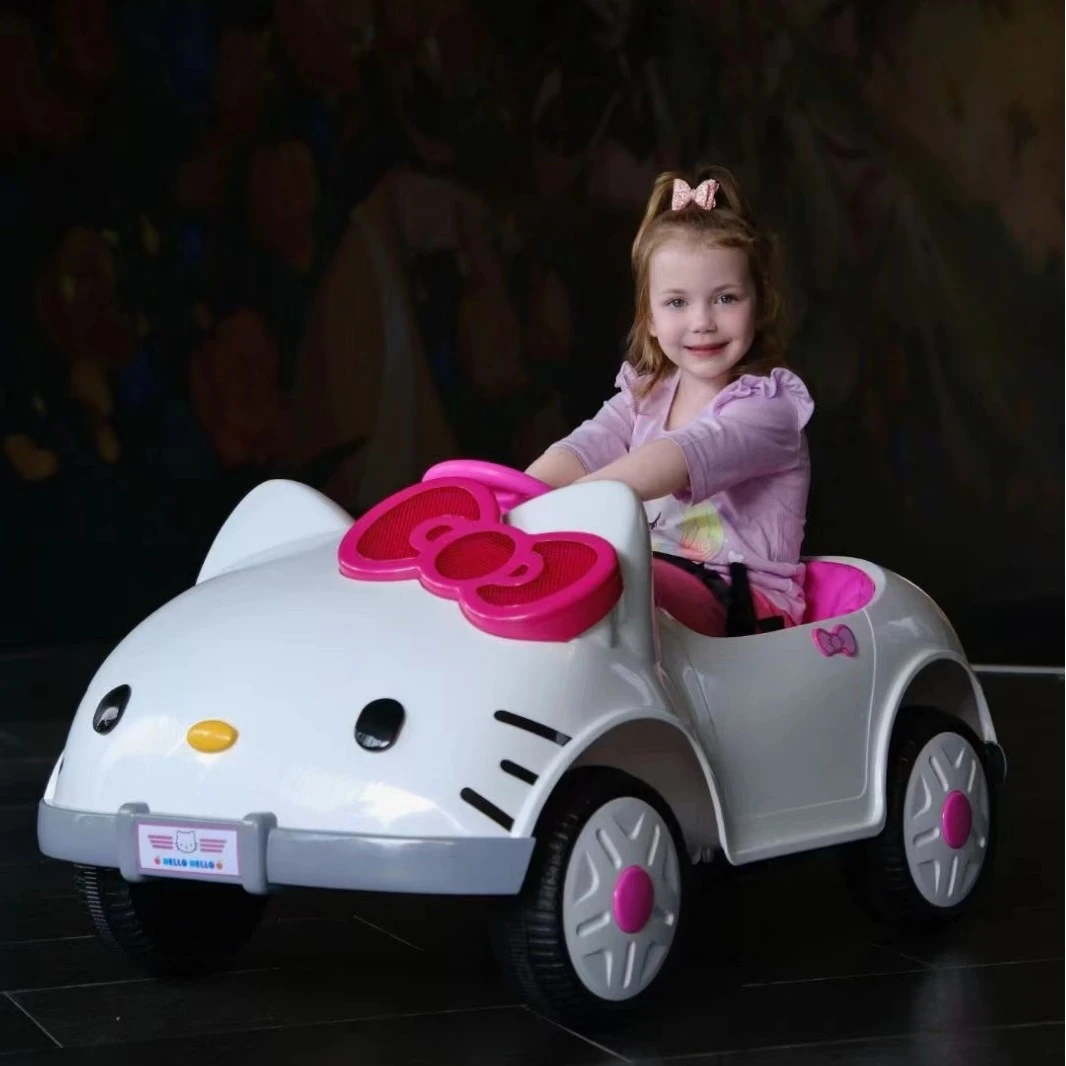 KT猫载人玩具车儿童电动车遥控汽车可坐人男女宝宝小孩摇摆童车