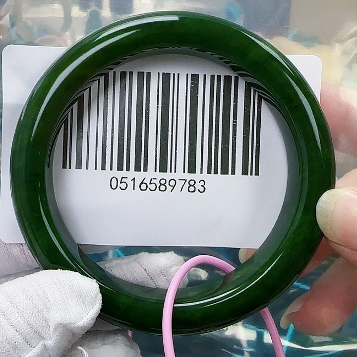 和田玉未镶嵌手镯微瑕5859