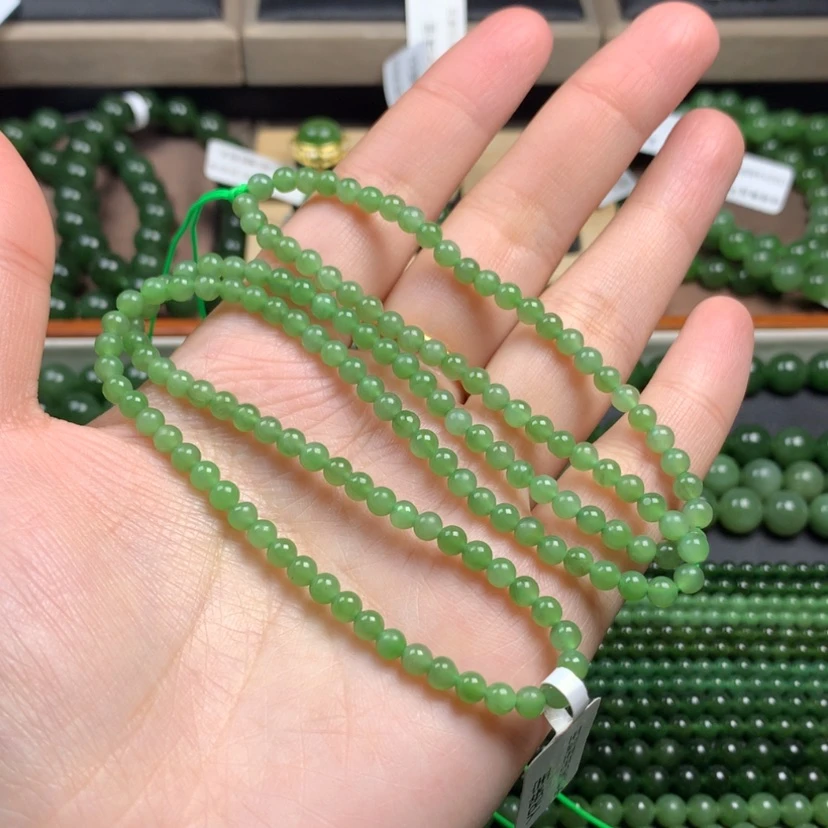 【闪购商品】和田玉（碧玉）颈饰未镶嵌爱***包4m m