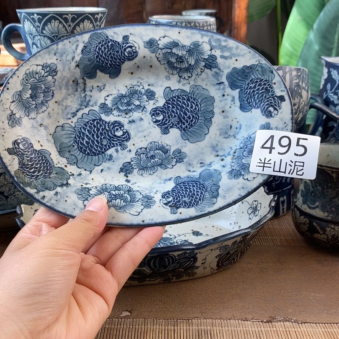 手工手绘青花高温陶瓷