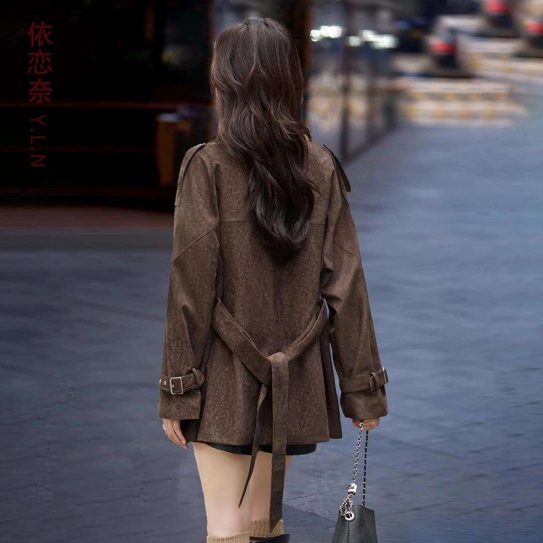 风衣外套女巨好看早秋季2025新款流行爆款高级感气质系带百搭上衣