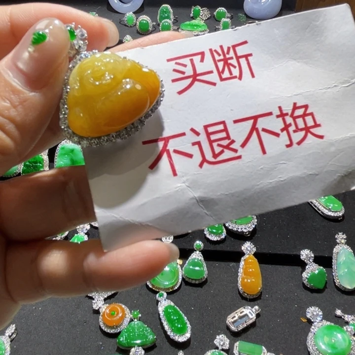 ****翡翠银S925镶嵌颈饰