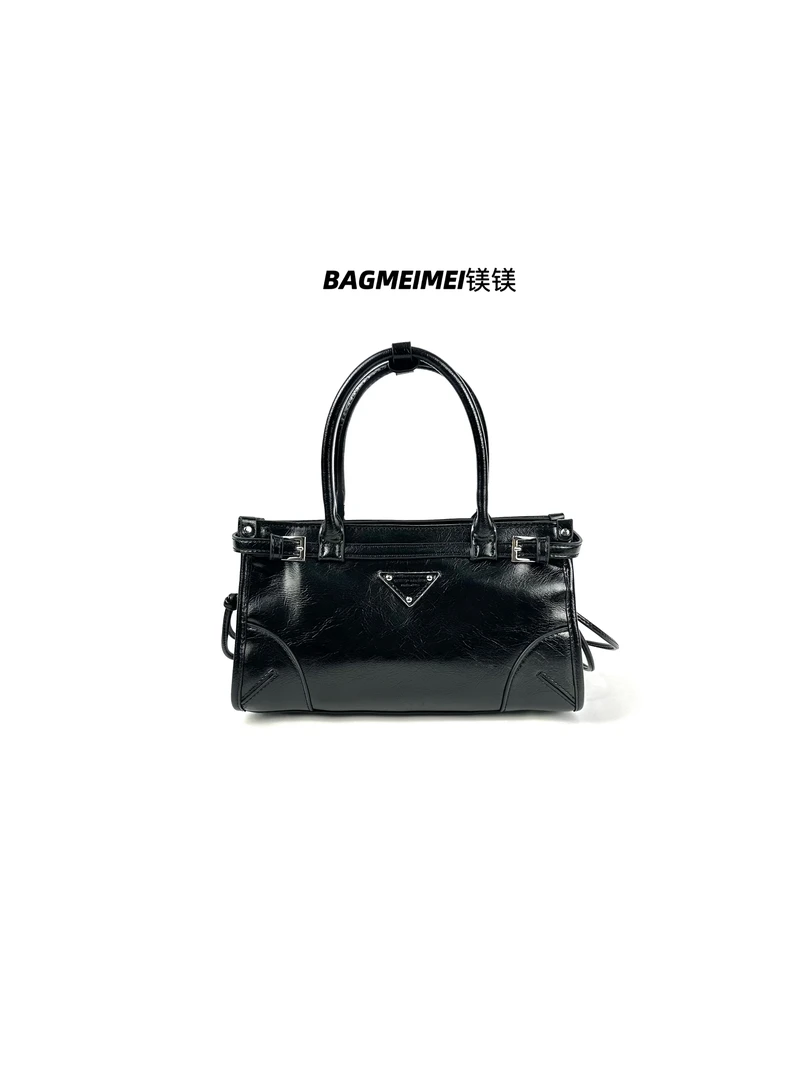 【镁镁皮具限定系列】12985机车包手提包公文包洋气单肩包女大容量