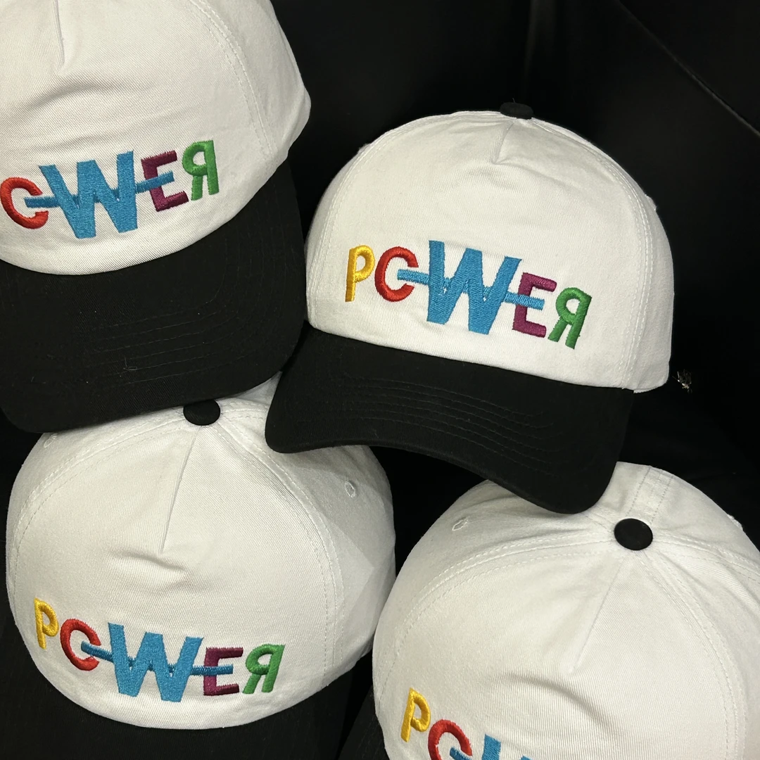 GD同款新歌power彩色字母刺绣棒球帽时尚韩版帽子白色鸭舌帽百搭