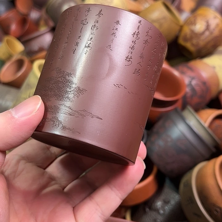 紫砂茶杯全手工紫砂主人杯