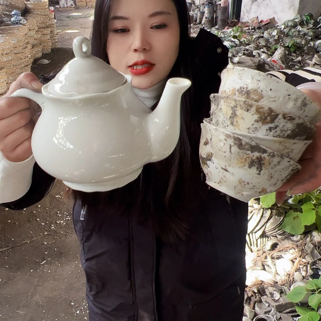 摆件瓷景德镇陶瓷一壶四杯