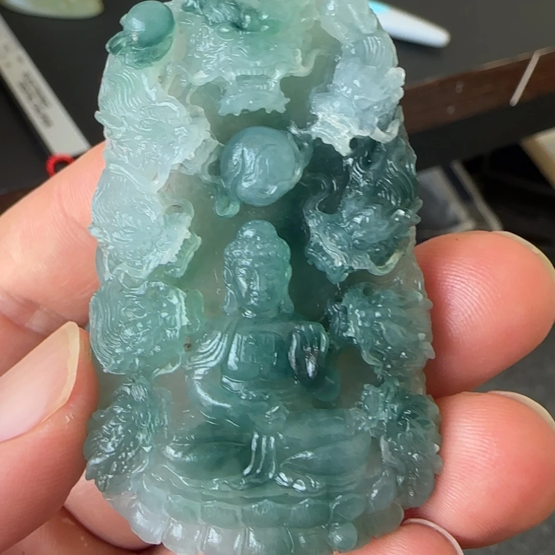 未镶嵌定制翡翠九龙护主