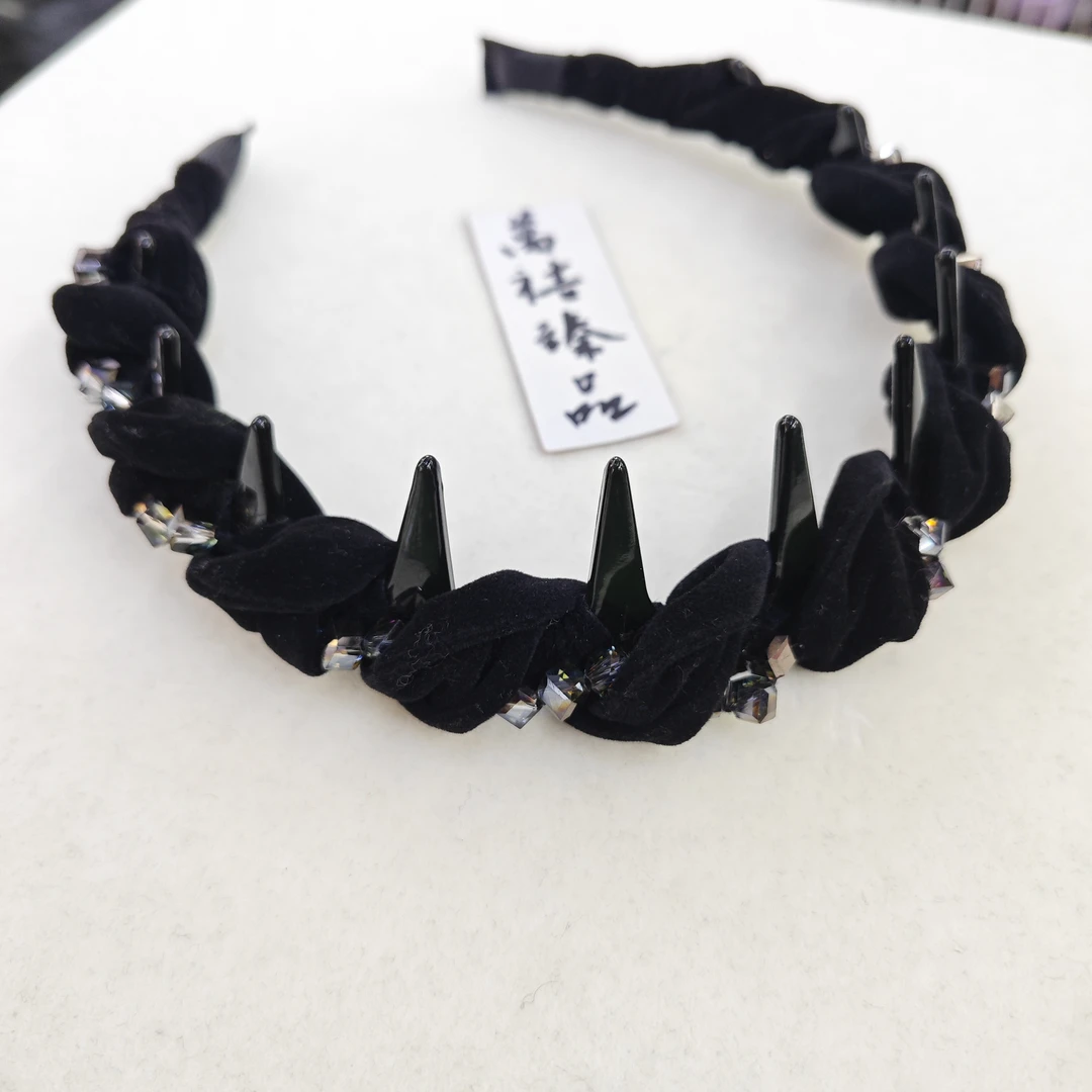 小方糖彩色黑色绒布发箍449 Xs