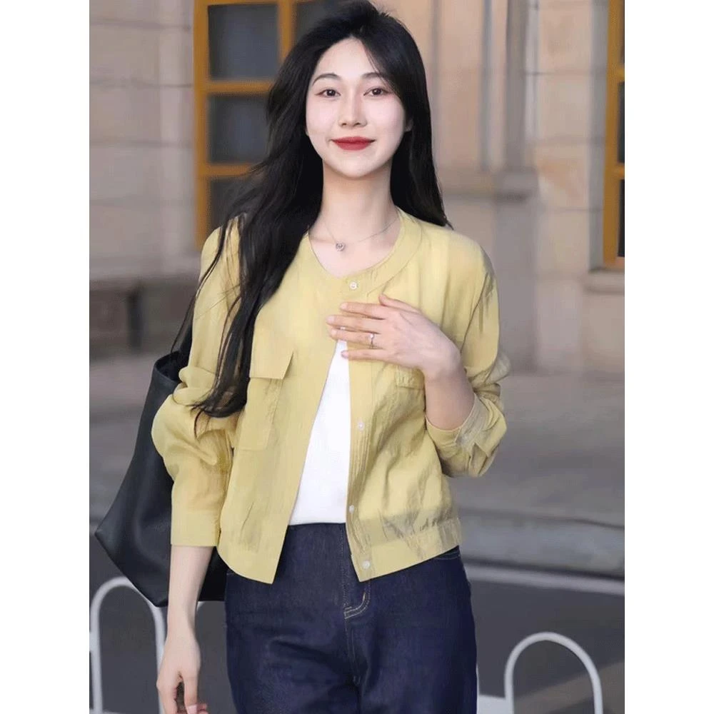 短款衬衫外套女款夏季2025新款爆款薄款设计感宽松休闲开衫上衣女