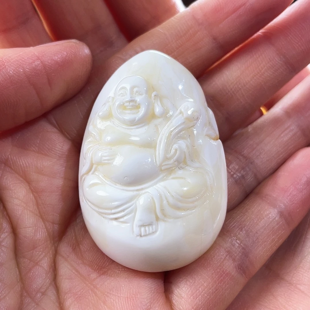 琥珀颈饰未镶嵌蜜蜡弥勒