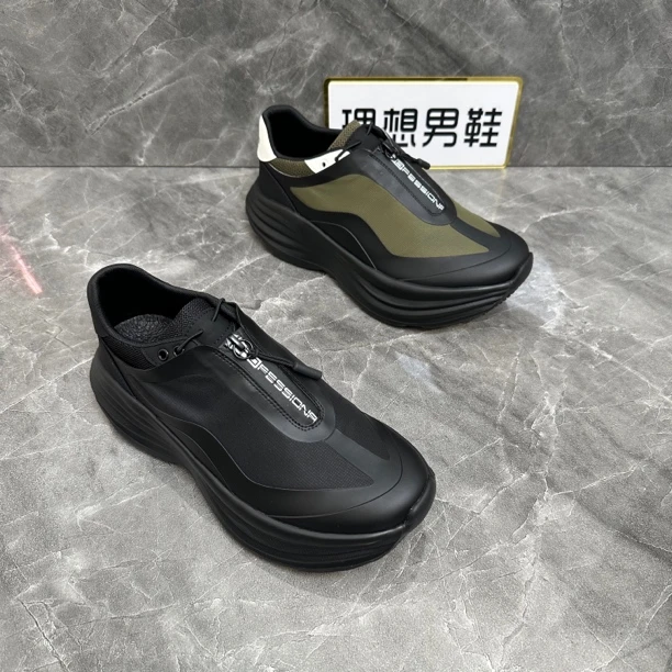 D春秋新款单鞋男士男款舒适时尚厚底低帮潮鞋百搭休闲厚底