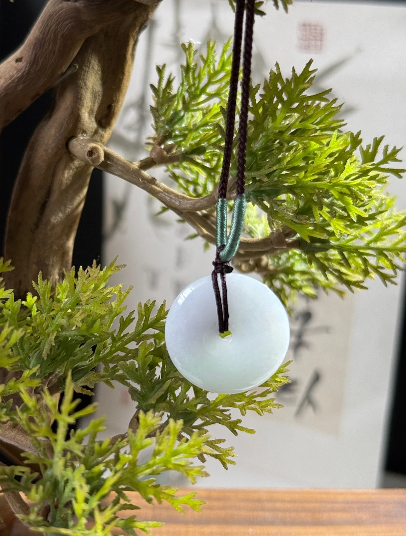 缅甸天然翡翠A货 平平安安扣（多样性发货）平安无事素款项坠时尚