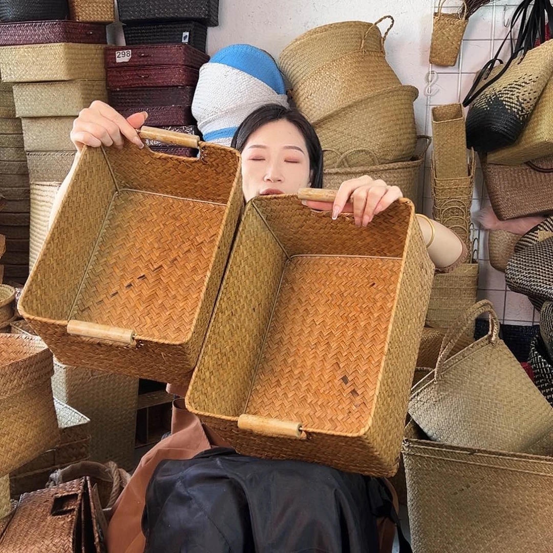 草编草编包/草编收纳盒微瑕疵