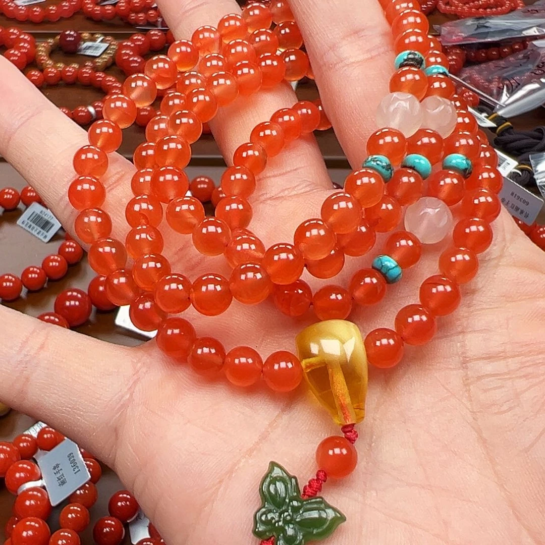 南红玛瑙未镶嵌手镯