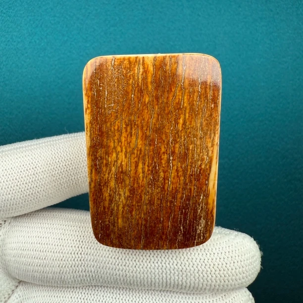 E24-66天然猛犸牙 带皮肥皂31.5×47.5×21.5mm支持鉴定 假一罚十